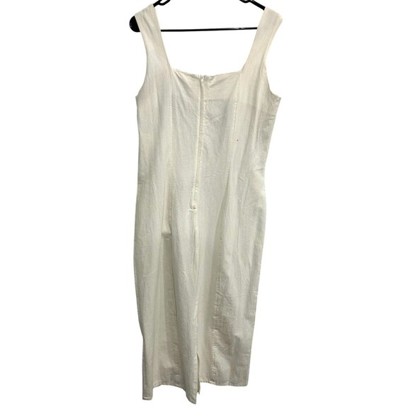 Vintage Ana R NWT Floral Embroidered White Cotton Sleeveless Dress Size Large - Picture 2 of 10